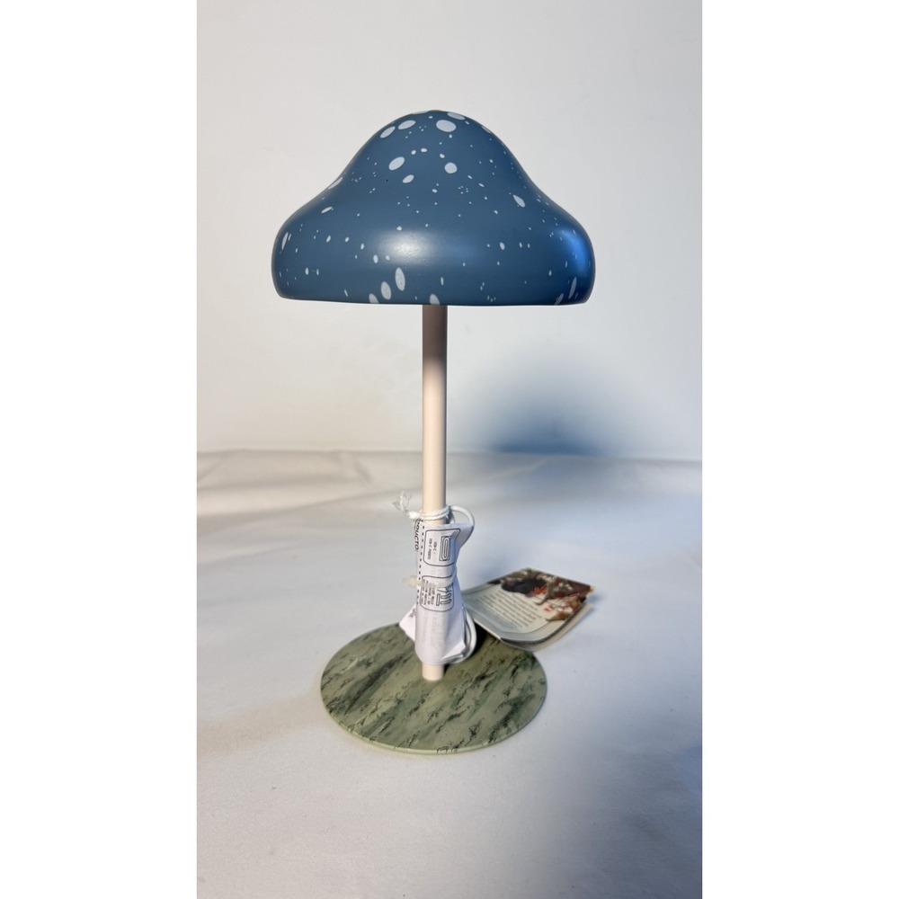 2025 John Derian Artist Target 10" Blue Mushroom Accent Lamp Rechargable NEW